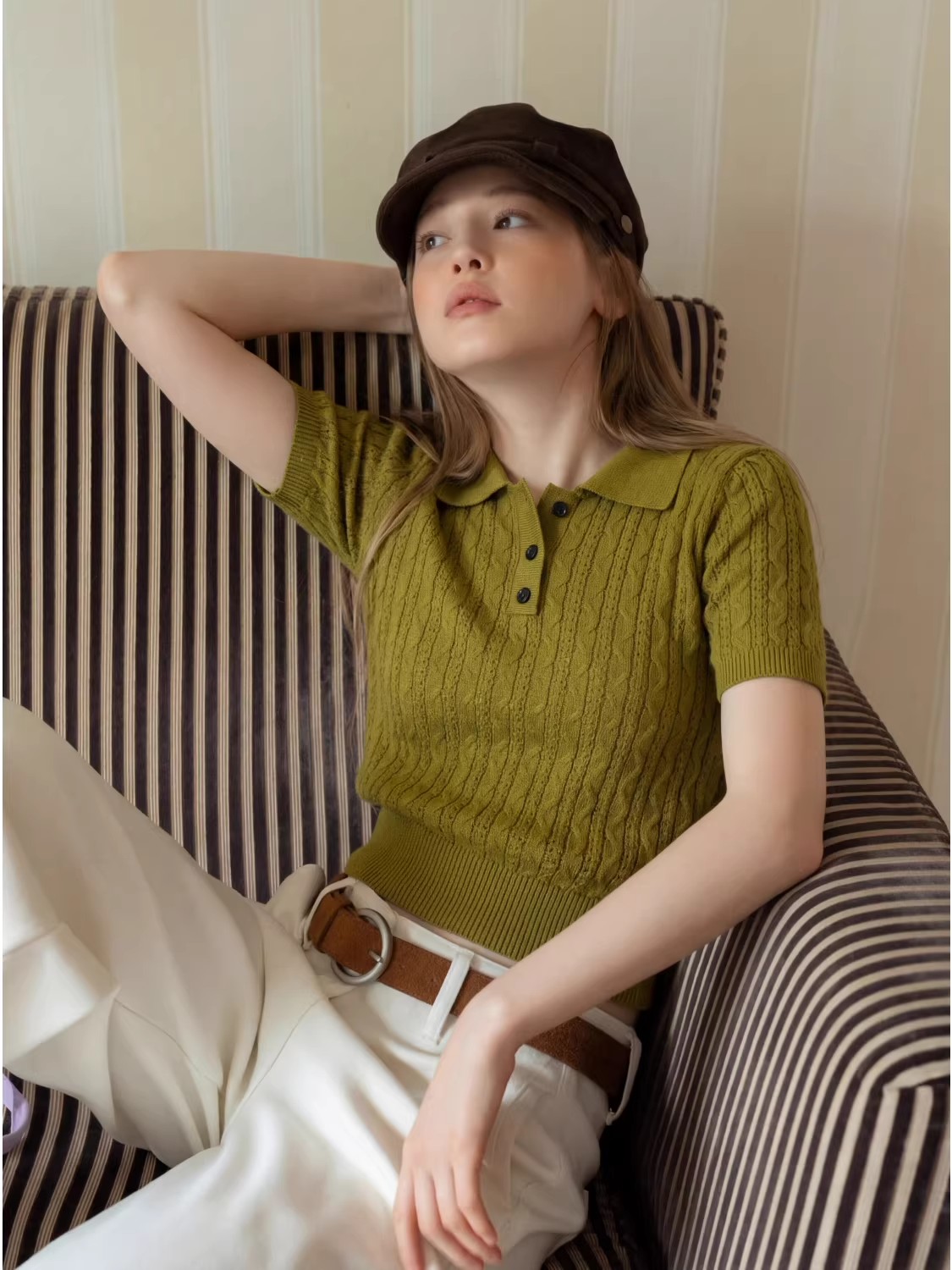 Modisches, lässiges Poloshirt  – Matcha Bewertung und Preis