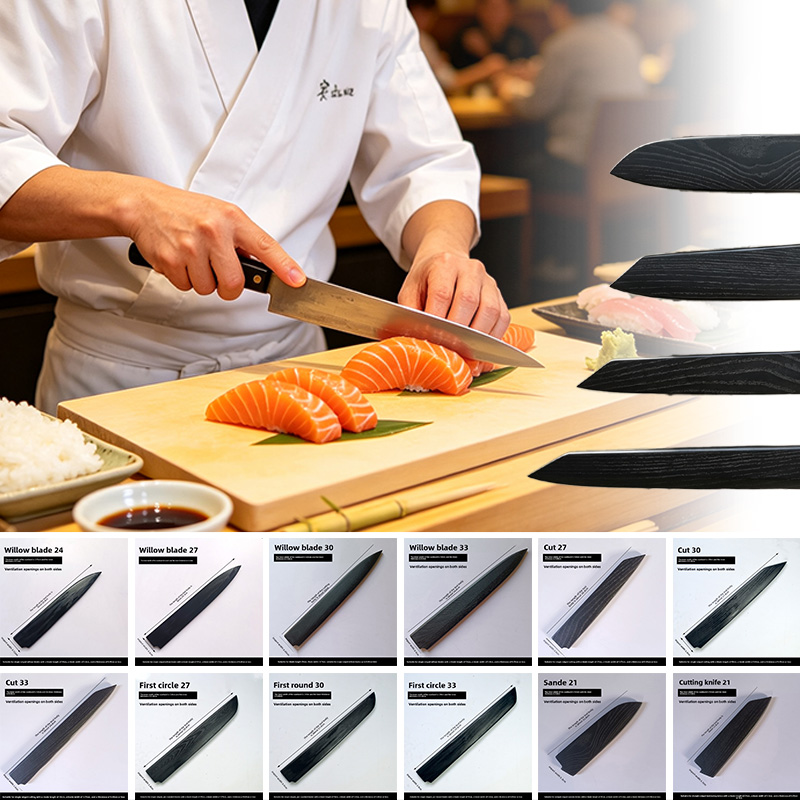 Schwarz lackierte Holzscheide  – Japanese Knife Bewertung und Preis